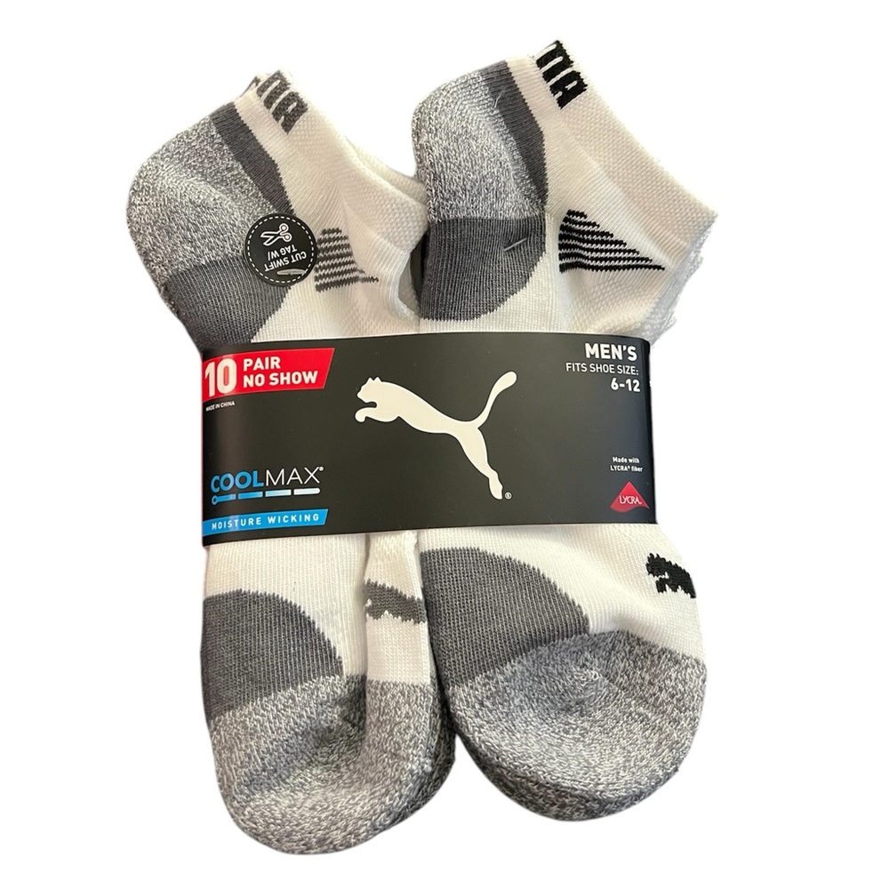 Puma 10-Pair No Show Socks